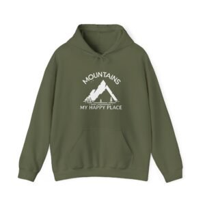 Mountains: My Happy Place | Outdoor Lover | Hiker | Unisex – Hoodie