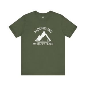 Mountains: My Happy Place | Nature Lover | Outdoor Vibes | Unisex – Shirt