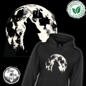 Lunar Echo: Embrace The Call Of The Wild | Camping Hiking – Unisex Premium Pullover Hoodie