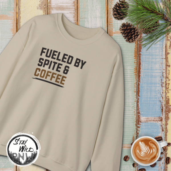 Fueled By Spite & Coffee | Coffee Lover Sweatshirt | Unisex - Sweater