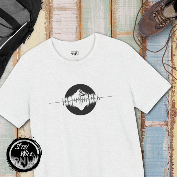 Heartbeat of Mt Rainier | Feel the Pulse of the Mountain | PNW | Unisex - Shirt