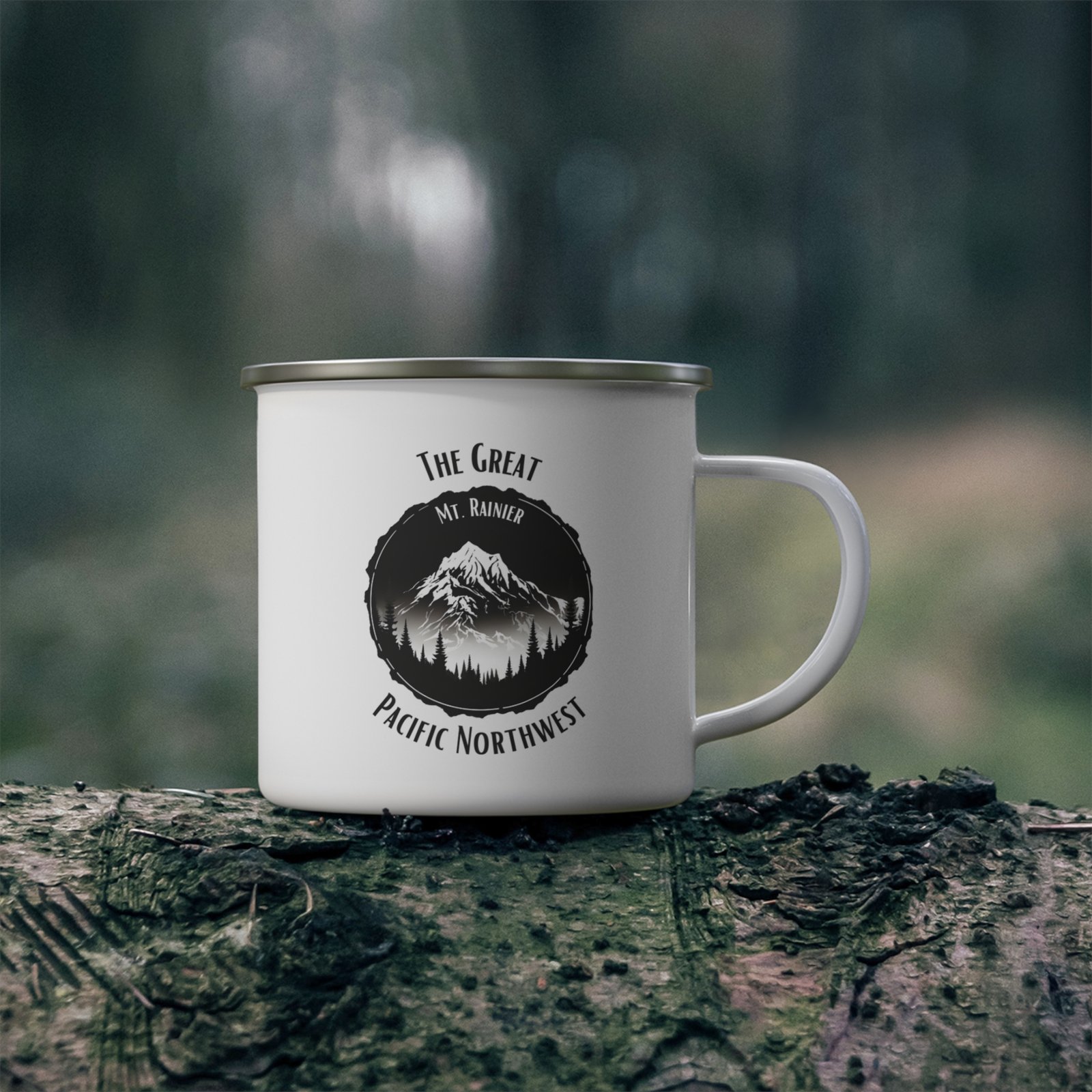 The Great Pacific Northwest | Mount Rainier Mug | PNW -  Enamel Mug - Image 4