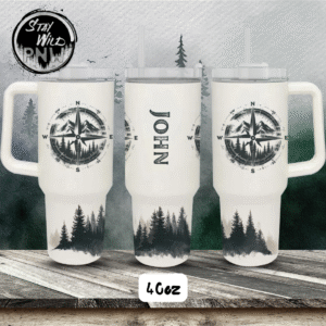 Navigate PNW Life in Style | Personalized Compass Explorer Tumbler – 40oz Tumbler