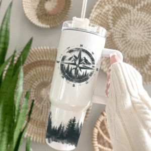 Navigate PNW Life in Style | Personalized Compass Explorer Tumbler – 40oz Tumbler