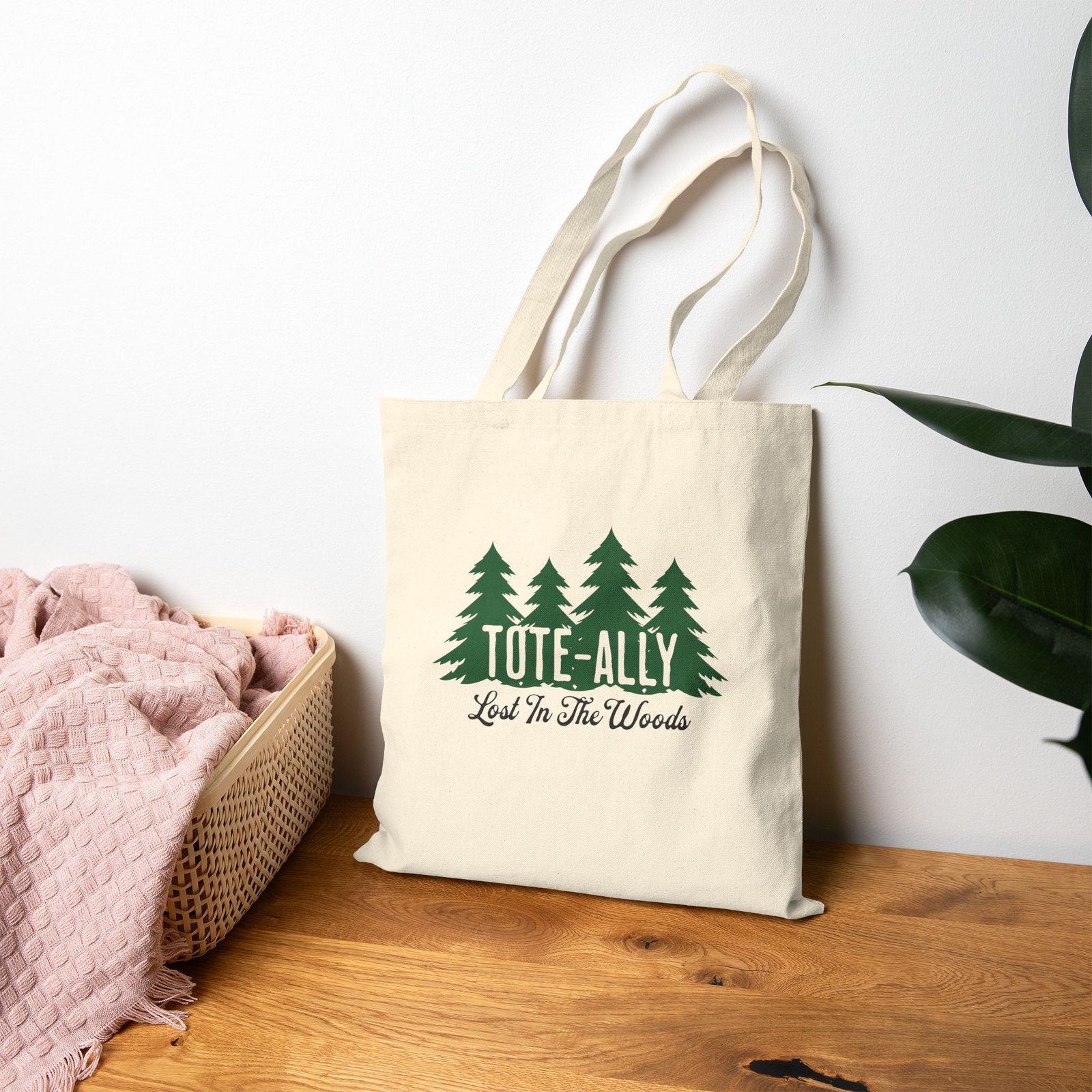 Tote-ally Lost in the Woods | Farmers Market Tote | Funny Hiking Tote - Cotton Canvas Tote Bag - Image 3