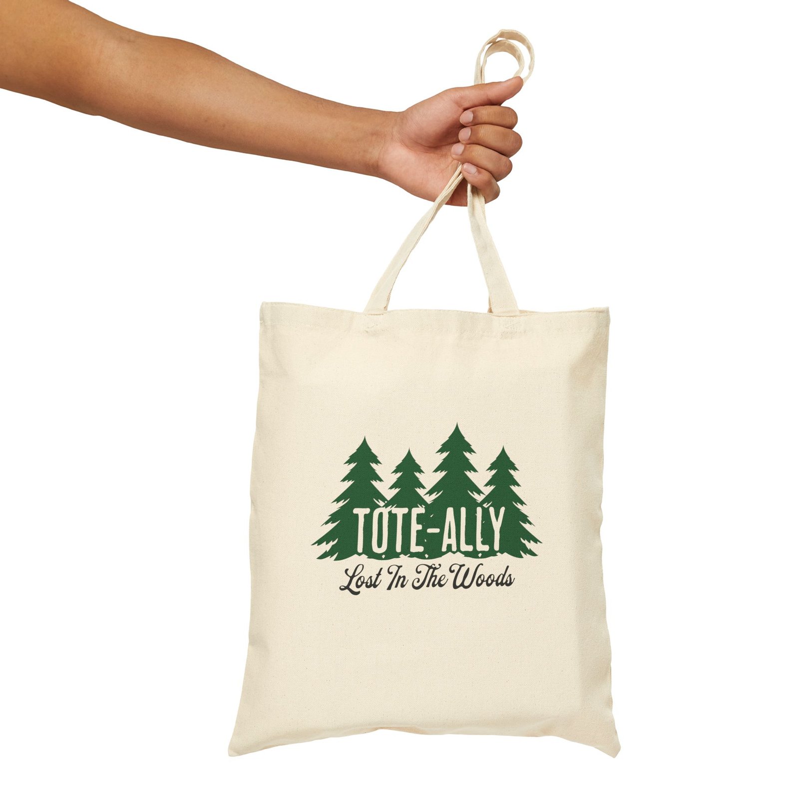 Tote-ally Lost in the Woods | Farmers Market Tote | Funny Hiking Tote - Cotton Canvas Tote Bag - Image 2