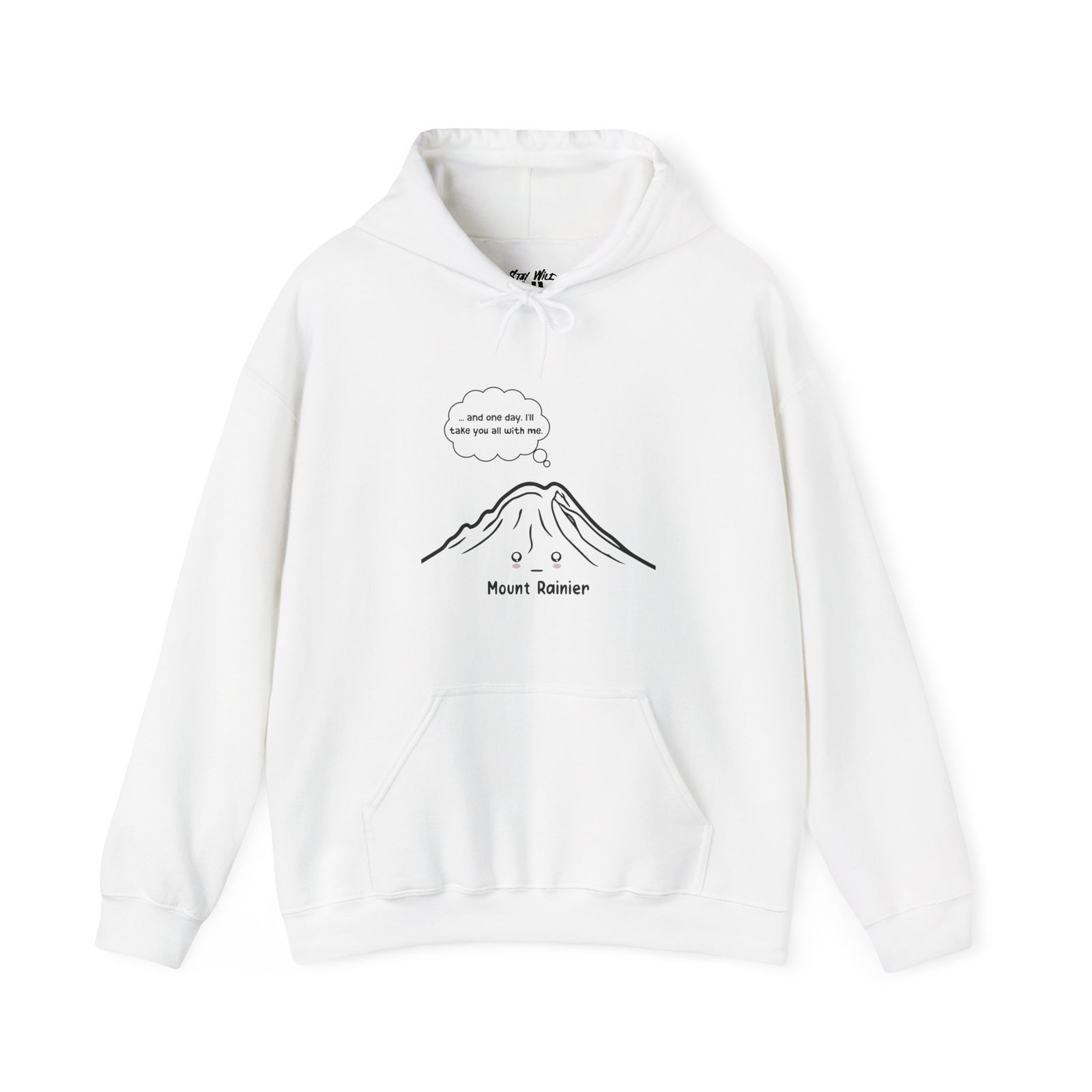 Mount Rainier Dark Humor | PNW Hiking Sweater | Unisex - Hoodie - Image 2