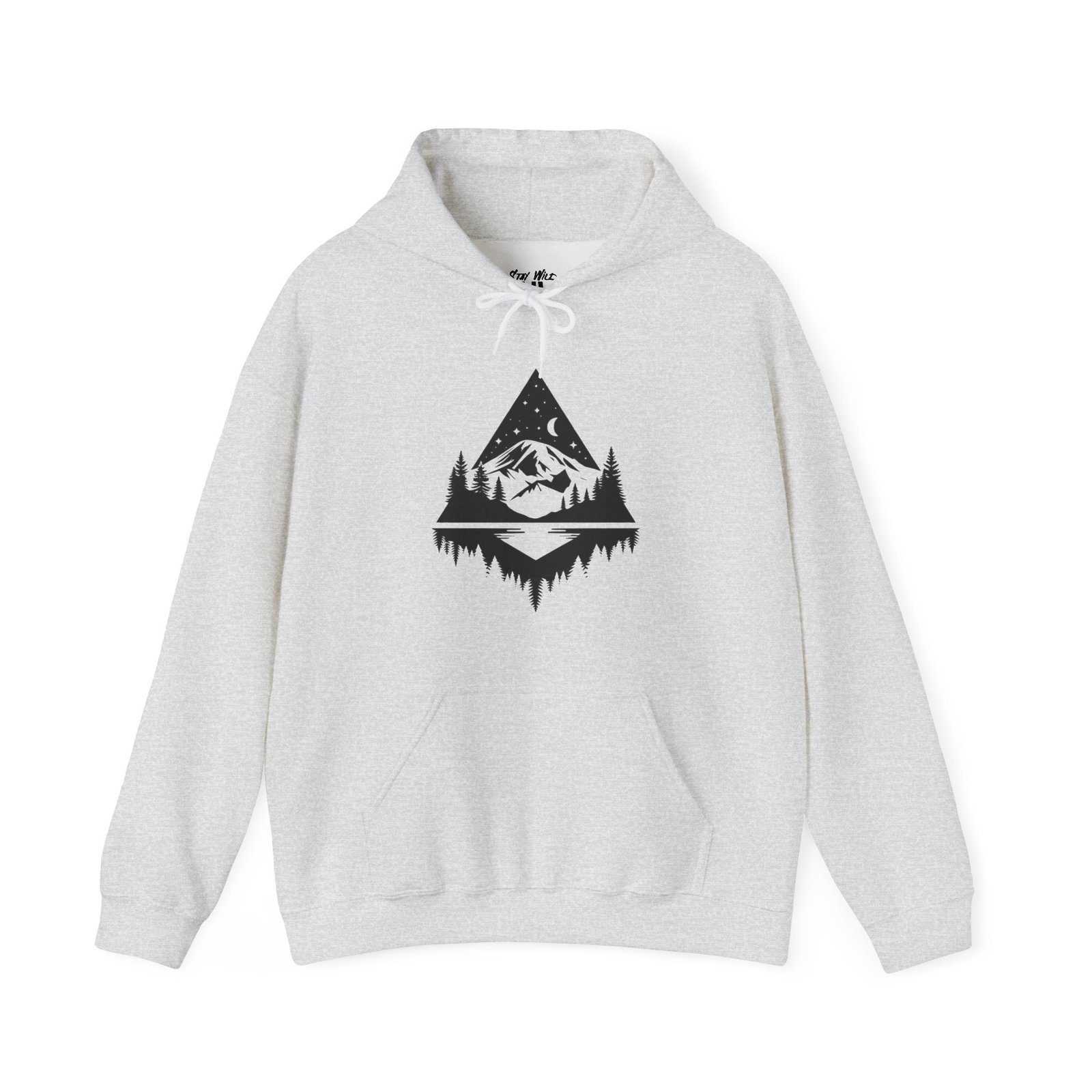 Midnight Rainier Reflection | PNW Hooded Sweater | Pacific Northwest Unisex - Hoodie - Image 2