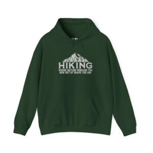 Hiking Humor Hoodie – Out of Shape Edition | Funny Hiking Sweater | Unisex – Hoodie