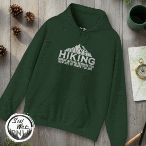 Hiking Humor Hoodie – Out of Shape Edition | Funny Hiking Sweater | Unisex - Hoodie