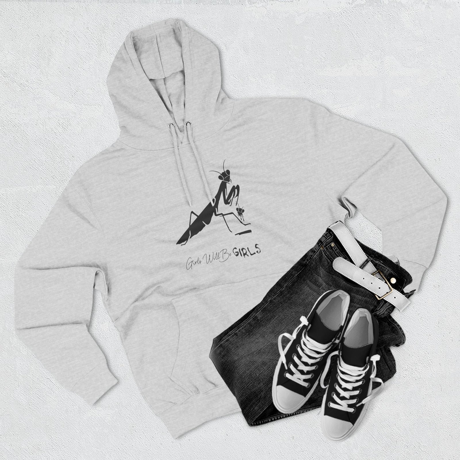 Girls Will Be Girls Praying Mantis | Dark Humor Nature Sweatshirt - Hoodie - Image 3