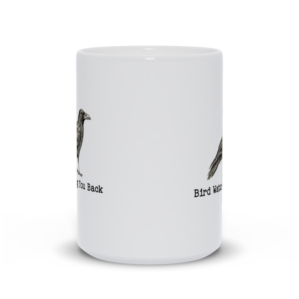 Bird Watching You Back | Funny PNW Raven Coffee Cup | Dry Humor Wildlife - Mugs - Image 8