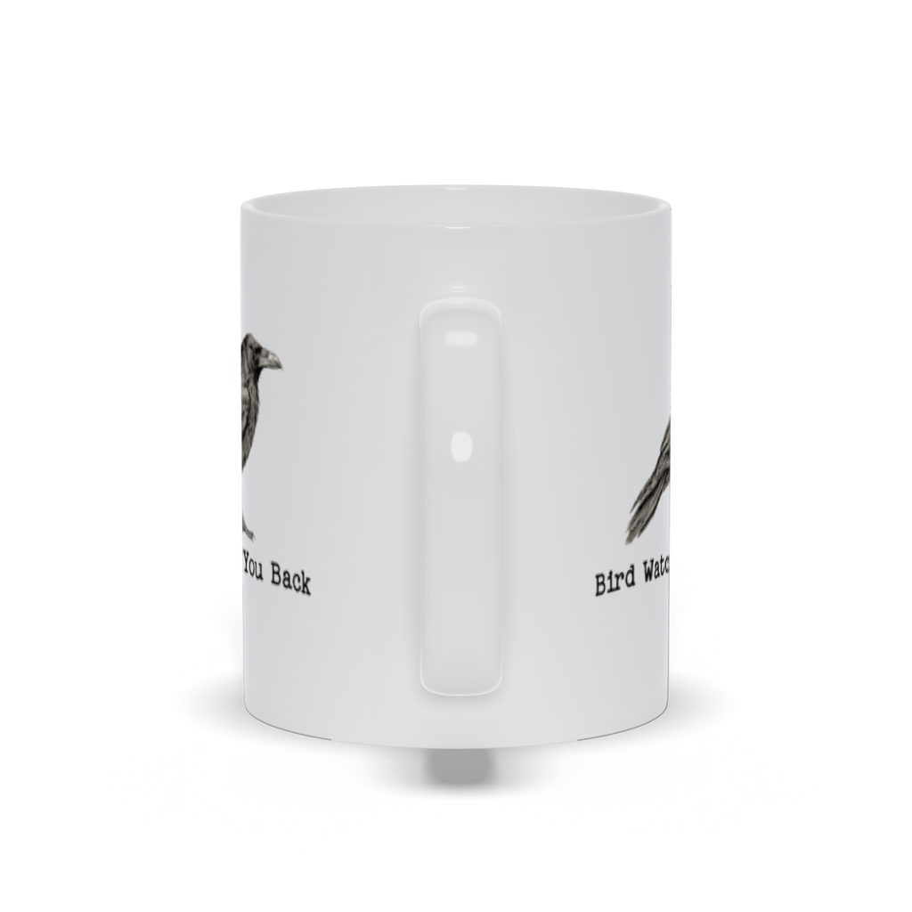 Bird Watching You Back | Funny PNW Raven Coffee Cup | Dry Humor Wildlife - Mugs - Image 4