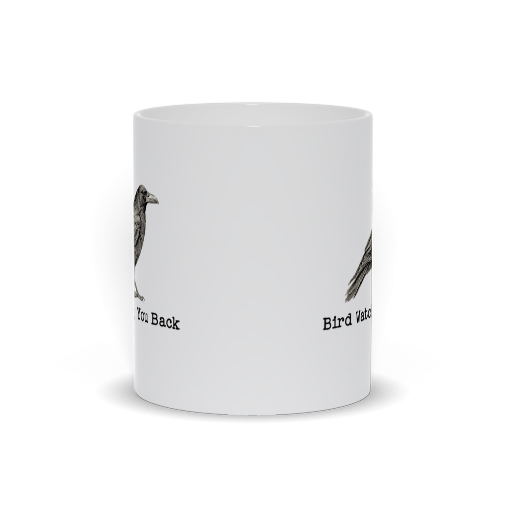 Bird Watching You Back | Funny PNW Raven Coffee Cup | Dry Humor Wildlife - Mugs - Image 5