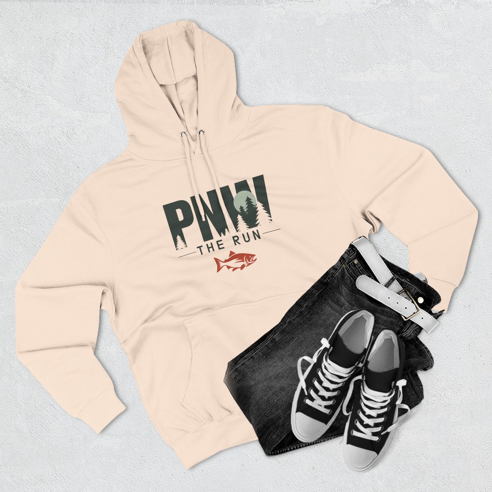 PNW The Run Hoodie | Salmon Run Season Hooded Sweatshirt | PNW Unisex - Hoodie - Image 5