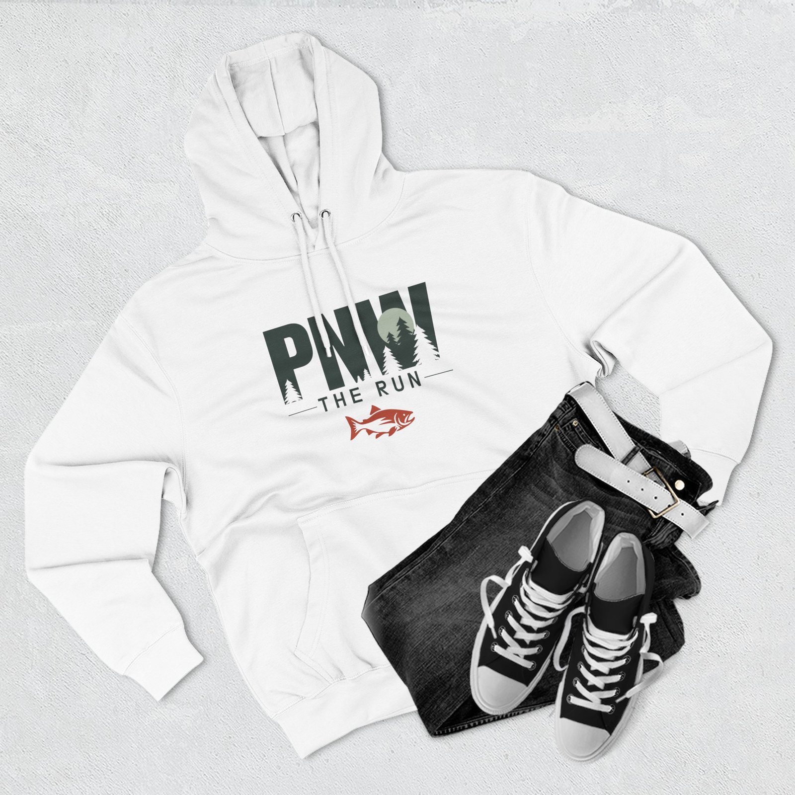 PNW The Run Hoodie | Salmon Run Season Hooded Sweatshirt | PNW Unisex - Hoodie - Image 7