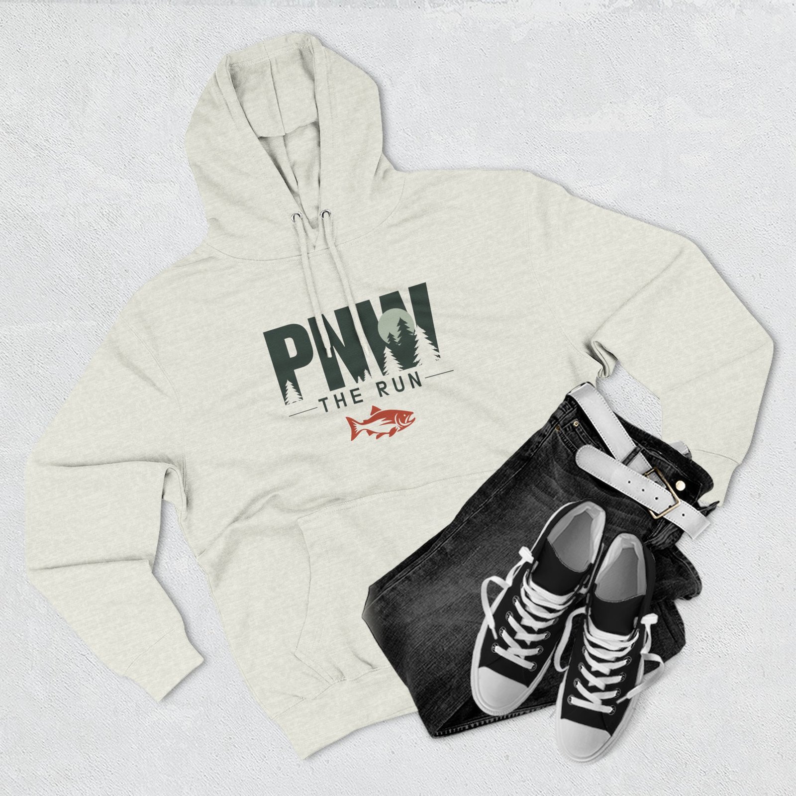 PNW The Run Hoodie | Salmon Run Season Hooded Sweatshirt | PNW Unisex - Hoodie - Image 3