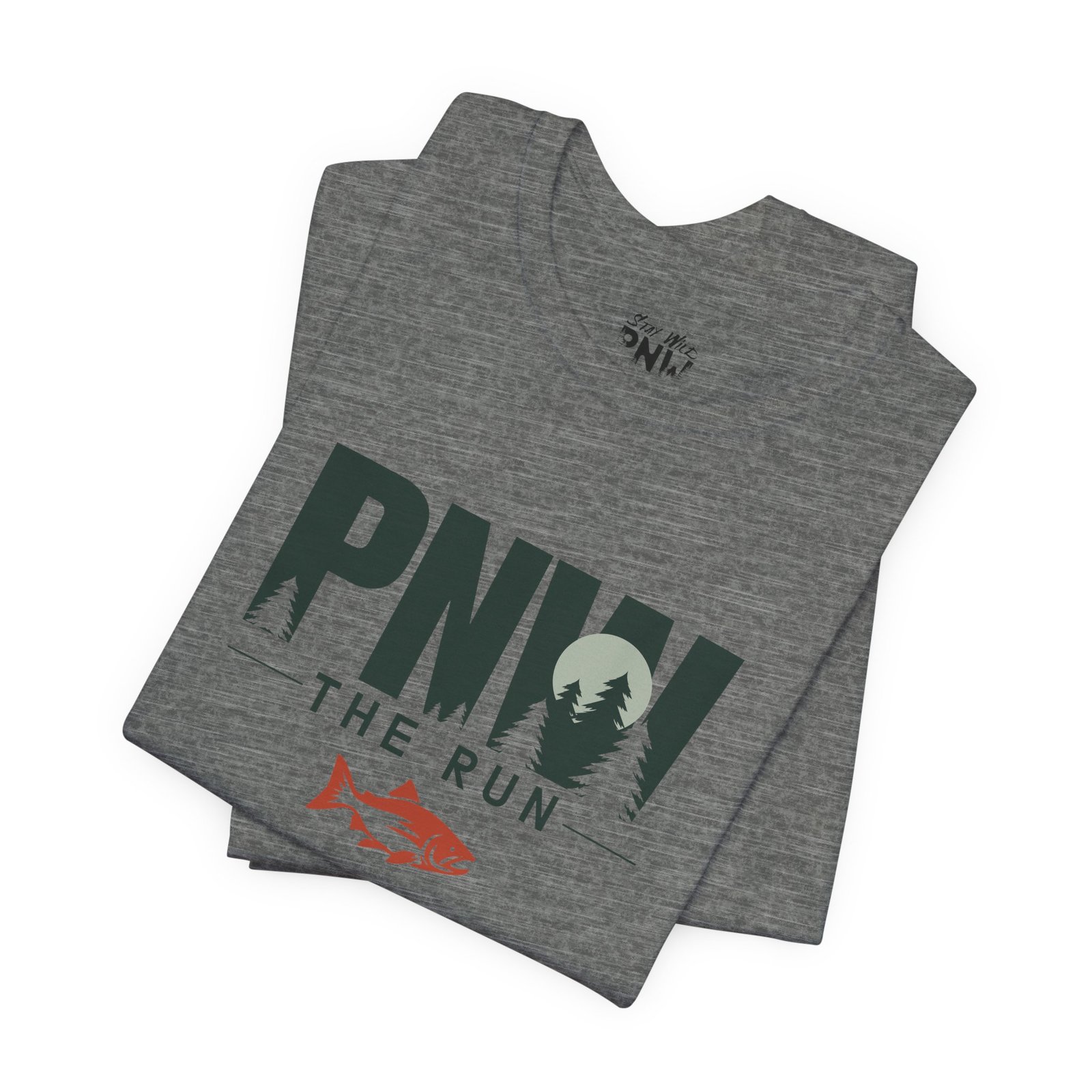 PNW The Run Shirt | Salmon Run Season Tee | PNW Salmon Viewing Gift - Shirt - Image 12