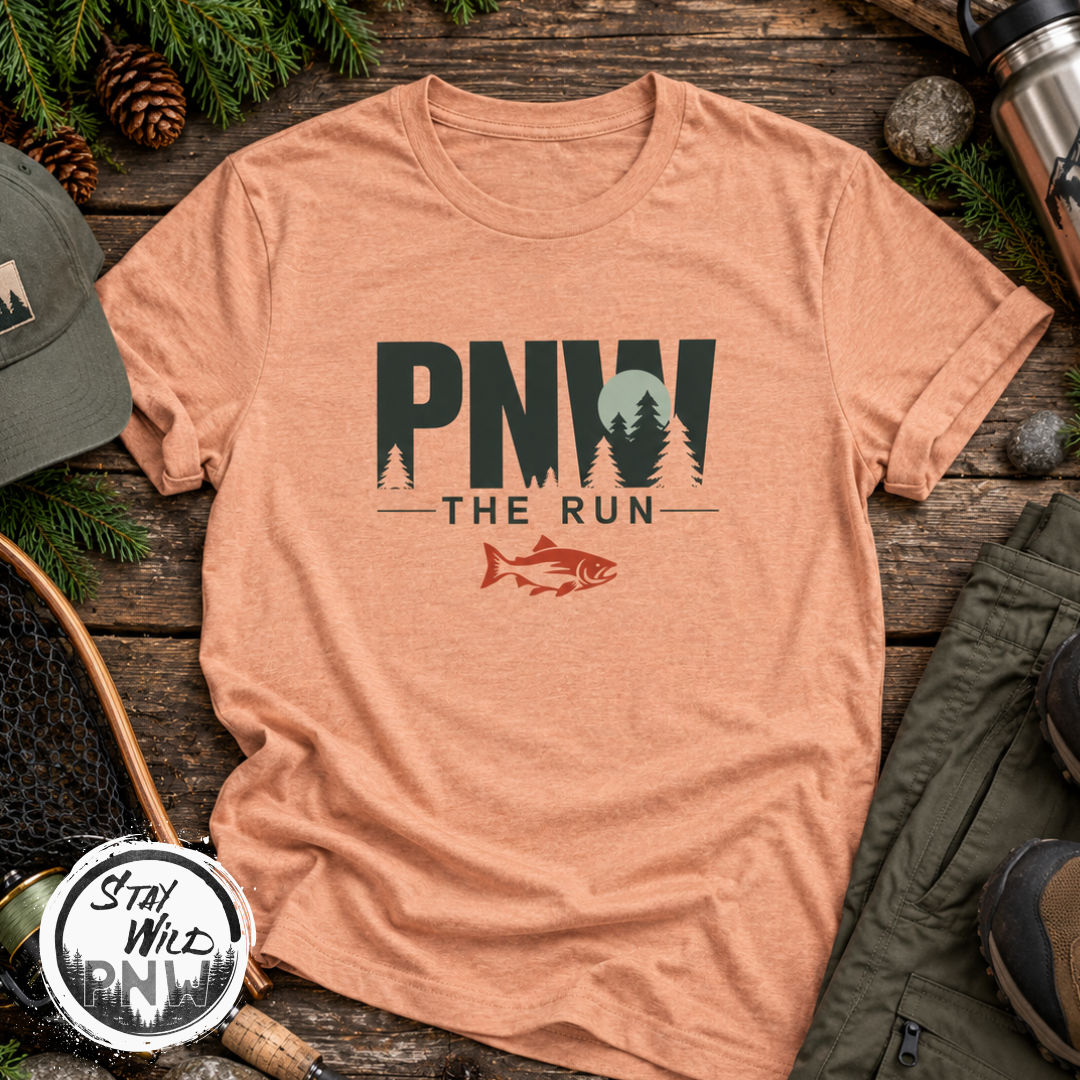 PNW The Run Shirt | Salmon Run Season Tee | PNW Salmon Viewing Gift - Shirt